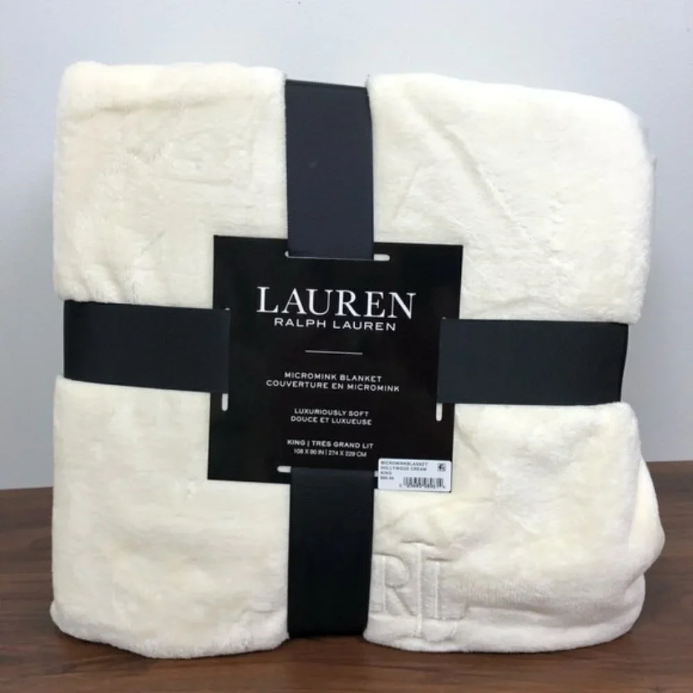 NEW Ralph Lauren Micromink KING Blanket